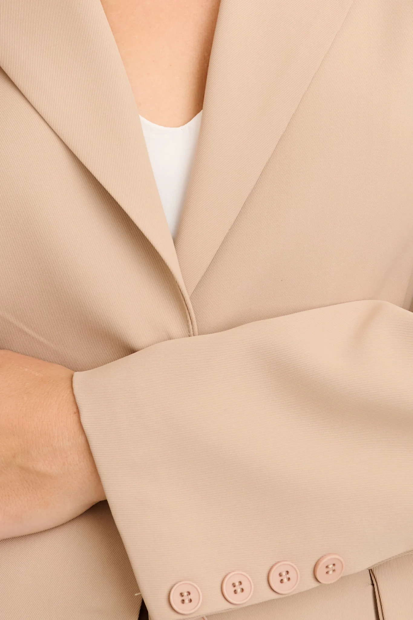 Elegant Edge Blazer in Taupe - Image 6