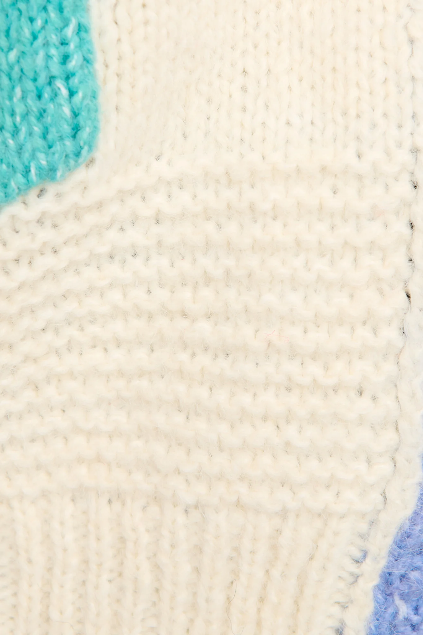 Soft Sprinkle Knit Cardigan in Cream with Pink Colourblock Wool Blend - Image 6
