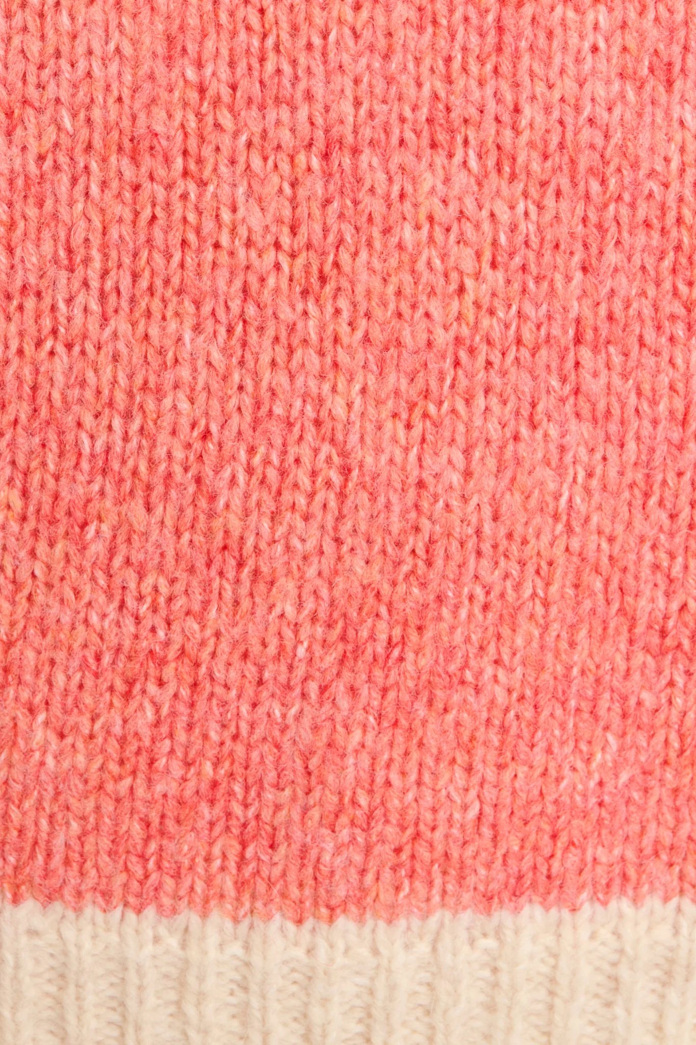 Winter Blush Knit in Pink with Blue Colourblock Wool Blend - Image 6